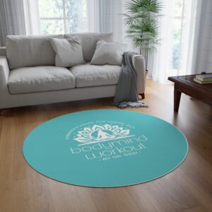 Yoga-Inspired Round Rug - Meditative Home Decor, Zen Mat, Bohemian Area Rug, Yoga Studio Accessory - Image 4