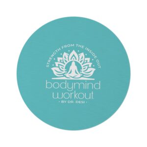 Yoga-Inspired Round Rug - Meditative Home Decor, Zen Mat, Bohemian Area Rug, Yoga Studio Accessory