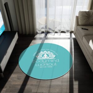 Yoga-Inspired Round Rug - Meditative Home Decor, Zen Mat, Bohemian Area Rug, Yoga Studio Accessory - Image 3